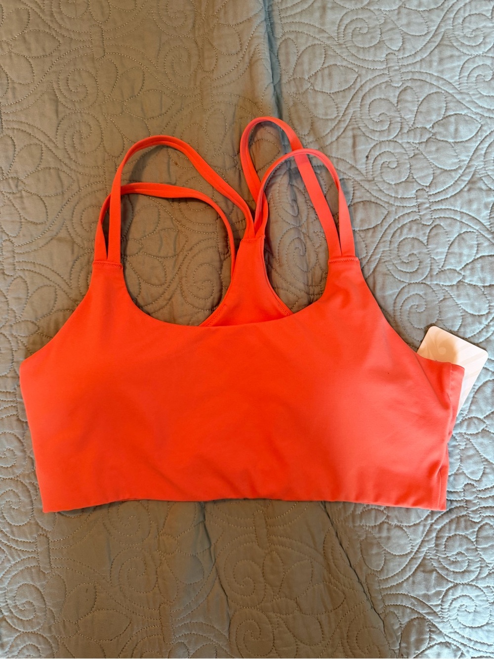 Fabletics Principal Low Impact Sports Bra Medium St. Tropez Coral NWT